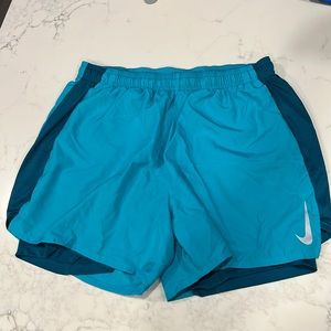 Teal Nine dry fit running / training / workout shorts with built in compression